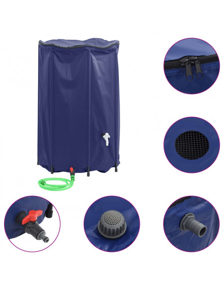 Serbatoio Acqua con Rubinetto Pieghevole 1000 L in PVC