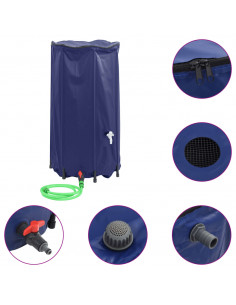 Serbatoio Acqua con Rubinetto Pieghevole 250 L in PVC 2