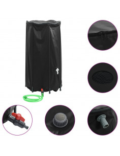 Serbatoio Acqua con Rubinetto Pieghevole 250 L in PVC 2