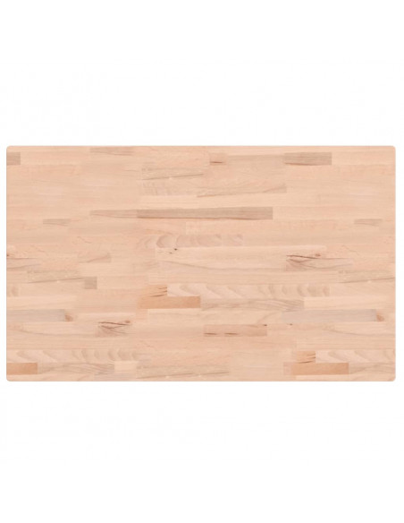 Piano Bagno 100x60x2,5 cm in Legno Massello di Faggio