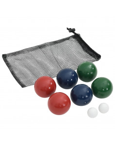 Set Bocce 8 pz con Custodia Trasporto in Legno Massello di Pino