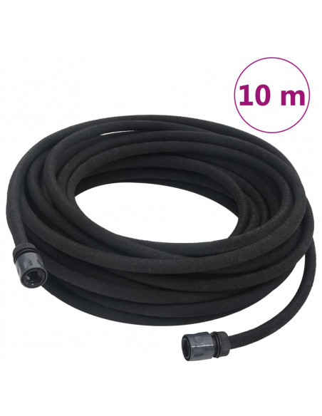 Tubo di Irrigazione da Giardino Nero 0,6" 10 m in Gomma