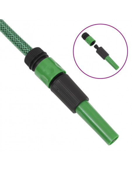 Set Tubo da Giardino con Raccordi Verde 0,5" 50 m in PVC