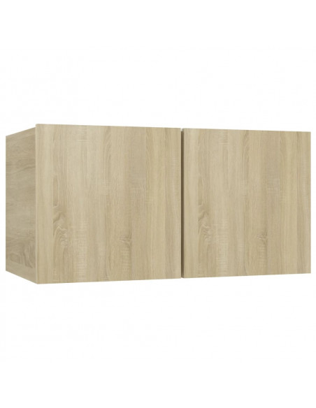 Set di Mobili Porta TV 4 pz Rovere Sonoma in Legno Multistrato