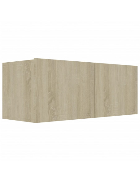 Set di Mobili Porta TV 4 pz Rovere Sonoma in Legno Multistrato