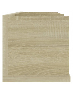 Scaffale Porta CD a Parete Rovere Sonoma 75x18x18cm Multistrato