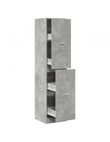 Armadietto da Farmacia Grigio Cemento 40x41x174,5 cm Truciolato