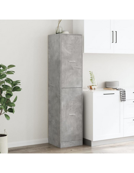 Armadietto da Farmacia Grigio Cemento 40x41x174,5 cm Truciolato