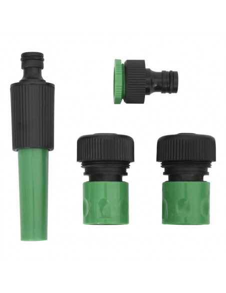Set Tubo da Giardino con Raccordi Verde 0,5" 10 m in PVC