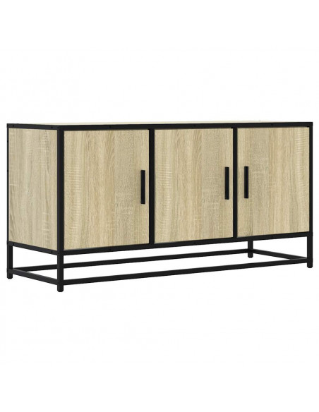 Mobile TV Rovere Sonoma 100x35x50 cm Legno Multistrato Metallo
