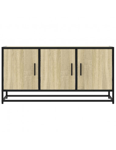 Mobile TV Rovere Sonoma 100x35x50 cm Legno Multistrato Metallo