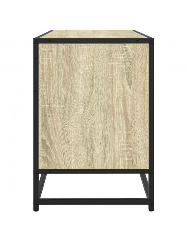 Mobile TV Rovere Sonoma 100x35x50 cm Legno Multistrato Metallo