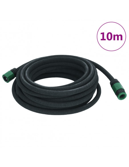 Tubo di Irrigazione da Giardino Nero 0,6" 10 m in Gomma
