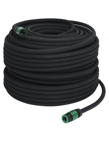 Tubo di Irrigazione da Giardino Nero 0,6" 100 m in Gomma