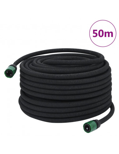 Tubo di Irrigazione da Giardino Nero 0,6" 50 m in Gomma