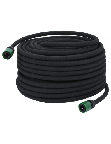 Tubo di Irrigazione da Giardino Nero 0,6" 50 m in Gomma