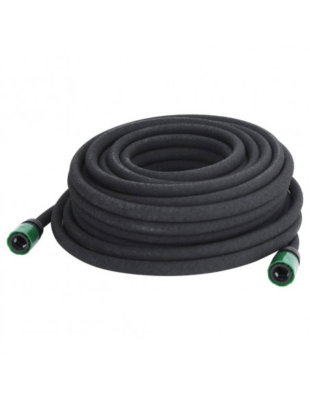 Tubo di Irrigazione da Giardino Nero 0,6" 25 m in Gomma