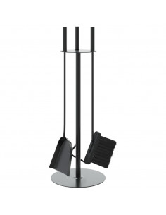 Set Attrezzi per Caminetto 4 pz 22x59 cm in Acciaio 2