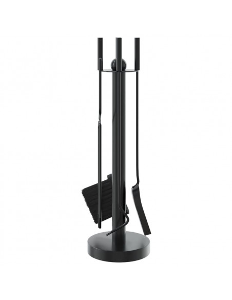 Set Attrezzi per Caminetto 5 pz 18x56 cm in Acciaio