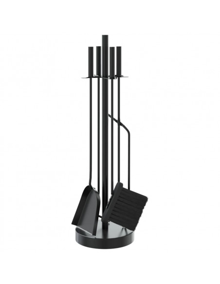 Set Attrezzi per Caminetto 5 pz 18x66 cm in Acciaio