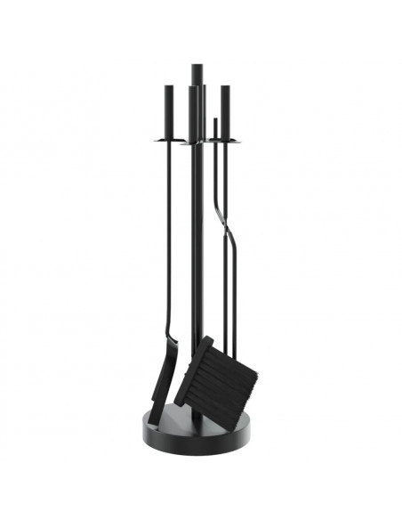 Set Attrezzi per Caminetto 5 pz 18x66 cm in Acciaio