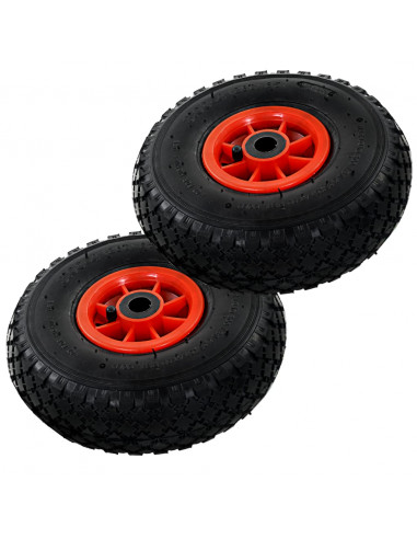 Ruote Carrello a Mano 2 pz Gomma 3.00-4 (245x82)