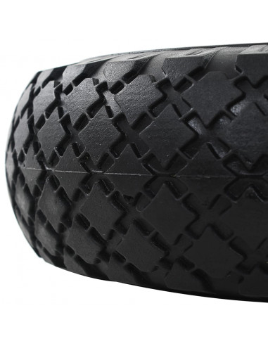 Ruote Carrello a Mano 2 pz in PU Solido 3.00-4 (260x85)