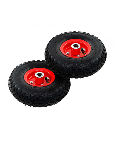 Ruote Carrello a Mano 2 pz Gomma 3.00-4 (245x82)