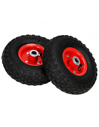 Ruote Carrello a Mano 2 pz Gomma 3.00-4 (245x82)