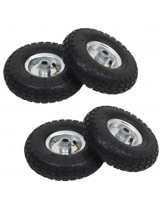 Ruote Carrello a Mano 2 pz in Gomma 4.10/3.50-4 (260x83) 2