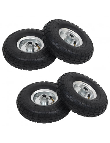 Ruote Carrello a Mano 2 pz in Gomma 4.10/3.50-4 (260x83)