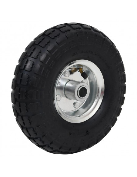 Ruote Carrello a Mano 2 pz in Gomma 4.10/3.50-4 (260x83)