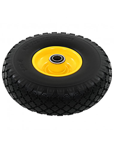 Ruote Carrello a Mano 2 pz in PU Solido 3.00-4 (260x85)