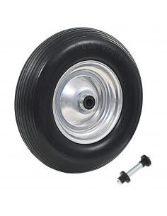 Ruota per Carriola con Asse in PU Solido 4.00-8 390 mm 2