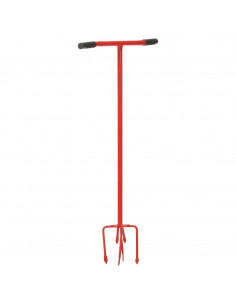 Artiglio da Giardino Rosso in Acciaio 2