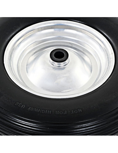 Ruota per Carriola con Asse in PU Solido 4.00-8 390 mm