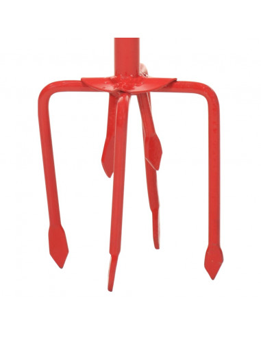 Artiglio da Giardino Rosso in Acciaio