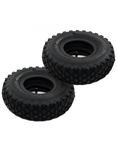 Pneumatici e Camere Aria 2 pz per Carrello a Mano 3.00-4 260x85