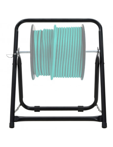 Carrello Avvolgitubo 48cm 45kg Nero Acciaio Verniciato Polvere