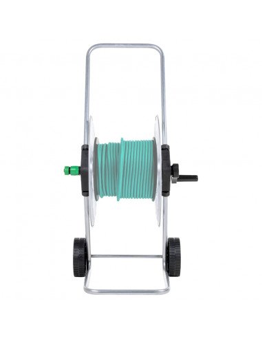 Carrello Avvolgitubo per Tubo Flessibile 60 m 1/2" in Acciaio