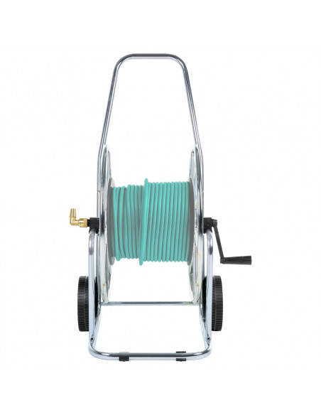Carrello Avvolgitubo per Tubo Flessibile 80 m 3/4" in Acciaio
