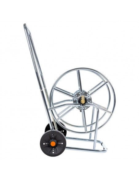 Carrello Avvolgitubo per Tubo Flessibile 80 m 3/4" in Acciaio
