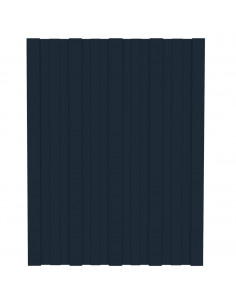 Pannelli da Tetto 36 pz in Acciaio Zincato Antracite 60x45 cm 2