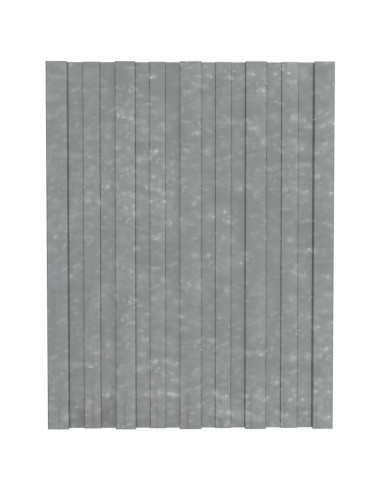 Pannelli da Tetto 36 pz in Acciaio Zincato Argento 60x45 cm