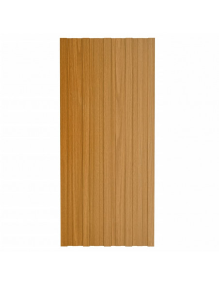 Pannelli da Tetto 36 pz in Acciaio Zincato Naturale 100x45 cm