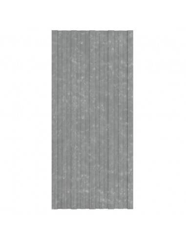 Pannelli da Tetto 12 pz in Acciaio Zincato Argento 100x45 cm