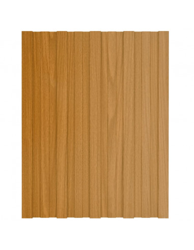Pannelli da Tetto 12 pz in Acciaio Zincato Naturale 60x45 cm