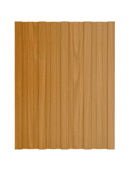 Pannelli da Tetto 12 pz in Acciaio Zincato Naturale 60x45 cm