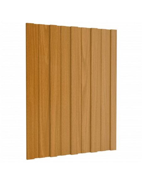 Pannelli da Tetto 12 pz in Acciaio Zincato Naturale 60x45 cm