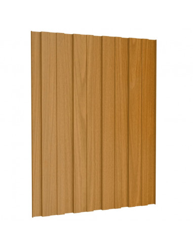 Pannelli da Tetto 12 pz in Acciaio Zincato Naturale 60x45 cm